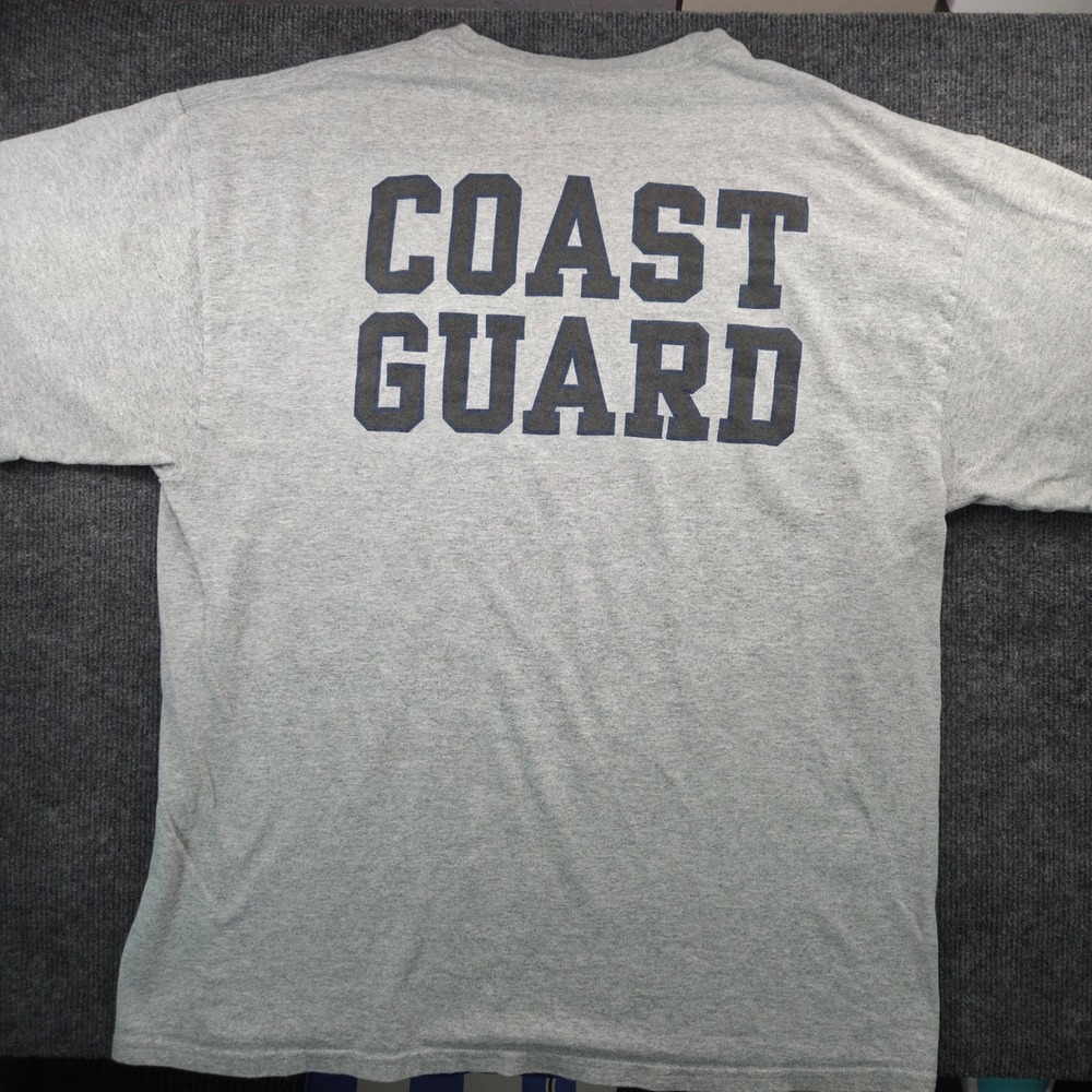 Vintafe US Coast Guard USCG Shirt Mens XL Gray Cotton Blend Graphic
